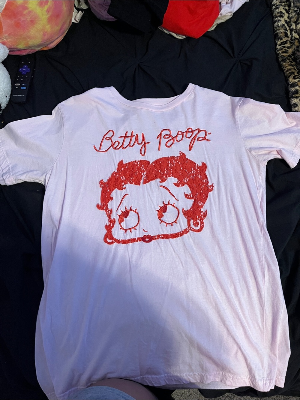 Betty Boop Light Pink Tee with Red Graphic